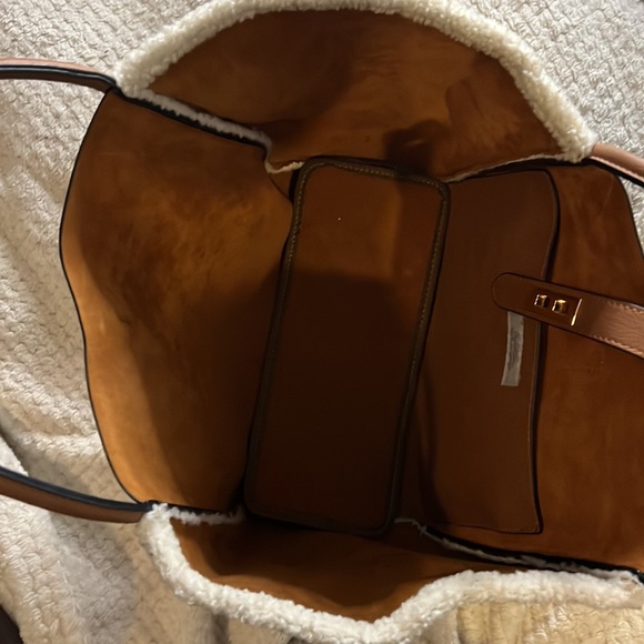 Unbillion light brown faux leather sheep detail hand bag - Picture 5 of 6